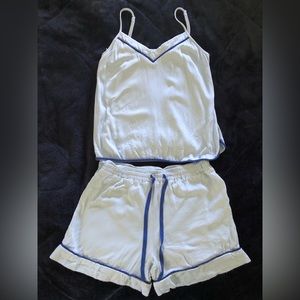 Anthropologie Floreat Piped Sleep Set